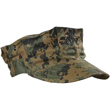 Digital Woodland camo twill marines cap with grommet and front patch