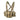 Tan-and-brown camouflage tactical chest rig with crossed straps and front MOLLE pouches