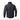 Dark windblocker jacket with high collar and rear view zipper seam