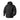 Lightweight winter jacket in dark gray/black, full-zip front with hood and stand collar