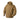 Lightweight winter jacket in tan, full-zip front with hood and stand collar