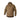 Brown hooded windshirt with full front zipper and elastic cuffs