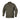 Dark olive insulated jacket with full-zip front, stand collar, and zip pocket
