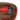 Inside label and stitching on mini medical kit pouch with red fabric lining