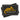 Dark rubber Velcro logo patch with yellow Helikon-Tex logo and hook-and-loop backing