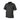 Black polo shirt with short sleeves, button placket, and pointed collar