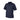 Navy blue polo shirt with short sleeves, button placket, and pointed collar