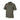 Olive green polo shirt with short sleeves, button placket, and pointed collar