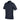 Navy polo shirt with button placket and short sleeves