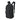 Nylon backpack in black from the back with padded shoulder straps