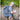 40L grey-blue backpack worn by hiker with front pocket and padded shoulder straps