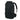 40L black backpack with front zip panel and padded shoulder straps