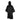 Black waterproof poncho with hood and wide short sleeves