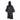 Waterproof ripstop poncho with attached hood, dark gray/black, snap-front.