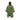 Hooded poncho with drawcord hem, front panel and chest pocket, green camo