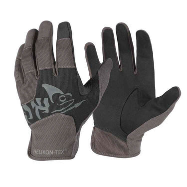 Helikon tactical gloves, black and shadow grey with camo palm panel