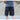 Dark utility cargo shorts with side pockets and belt loops