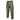 Olive green cargo ripstop pants with side cargo pockets and drawstring-cuffed hem