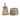 Ammo bucket in tan canvas-style fabric with carry strap and front pocket.