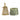 Ammo bucket in light green canvas-style fabric with carry strap and front pocket.
