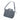 Ammo bucket in gray-blue fabric with shoulder strap and front panel pocket.