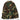 Woodland camouflage combat jacket back with flap pockets and button cuffs.