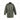 Olive drab field coat with snap-closure pockets, button front, and stand collar