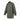 Olive drab field coat 3/4 front view with button front and flap chest pocket