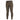 High-waist olive-gray leggings with vertical side logo print