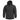 Black anorak jacket with zip front and pullover hood