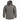 Gray anorak jacket with hood, front zipper and chest pocket panel