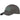 Tactical twill BB cap in dark gray with green front patch and curved brim