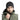 Black knit watch cap beanie with fold-over band and small logo on front