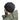 Black watch cap beanie with curved seam and fold-over band, side view