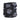 All-weather neck gaiter in black with large patch logos, orange trim