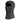 Black balaclava hood with face opening and contoured stitched panels, stretch fit