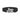 Black braided tactical survival bracelet with silver buckle clasp and engraved logo.