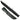 Ka-Bar utility knife with black handle and serrated edge, in black leather sheath