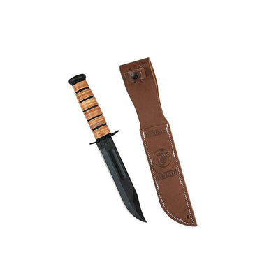 Ka-Bar USMC fighting knife with leather sheath