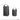 Black roll-top dry bag liner set shown from front and side