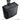Black drop leg dump pouch front-top view with metal snap closure