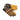 Pair of work gloves with brown suede palm and black mesh back, M-Pact armor