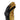 Abrasion-resistant work glove side view, black back with tan padding and cuff seams
