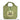 Collapsible recycle bag, olive green with carry handle and front printed emblem.
