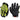 Pair of hi-viz yellow and black Mechanix Wear gloves with molded knuckle and logo patches