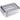 Silver aluminum mess tin with hinged lid and clasp handle loop