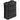 Black laser-cut zip pouch with molded front panel and top carry handle