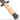 Survival knife handle with wood-textured wrap and black pommel
