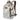 25L tactical backpack in white and tan camouflage with MOLLE webbing and shoulder straps