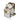 28L tactical backpack in white camouflage, front MOLLE panel and adjustable straps.
